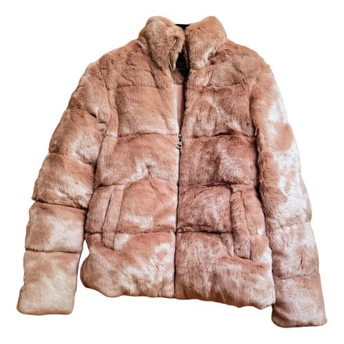 Pre-owned Jakke Faux Fur Coat In Pink