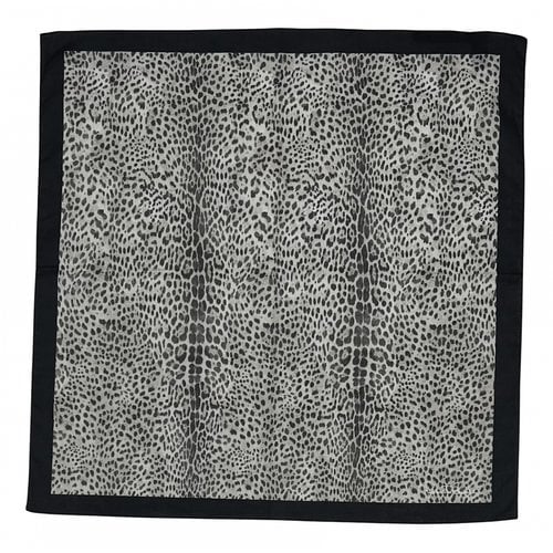 Pre-owned Roberto Cavalli Silk Handkerchief In Grey