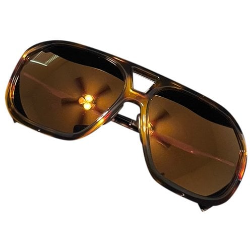 Pre-owned Dolce & Gabbana Aviator Sunglasses In Beige