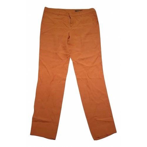 Pre-owned Gucci Silk Chino Pants In Orange