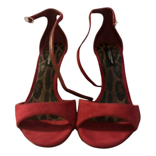 Pre-owned Dolce & Gabbana Sandals In Red