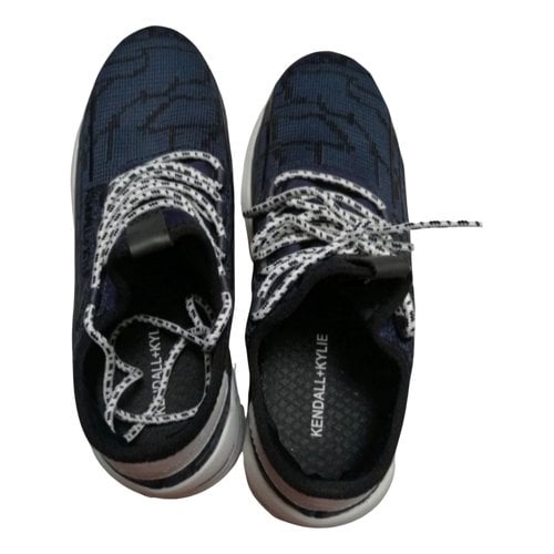Pre-owned Kendall + Kylie Cloth Trainers In Navy
