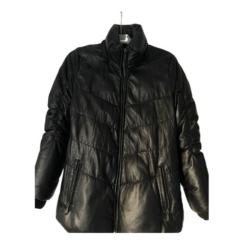 Pre-owned Madeleine Thompson Leather Puffer In Black