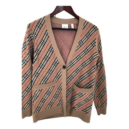 Pre-owned Burberry Wool Cardigan In Camel