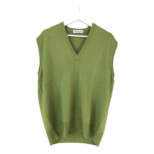 Pre-owned Dior Wool Vest In Green