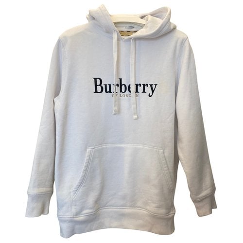 Pre-owned Burberry Sweatshirt In White