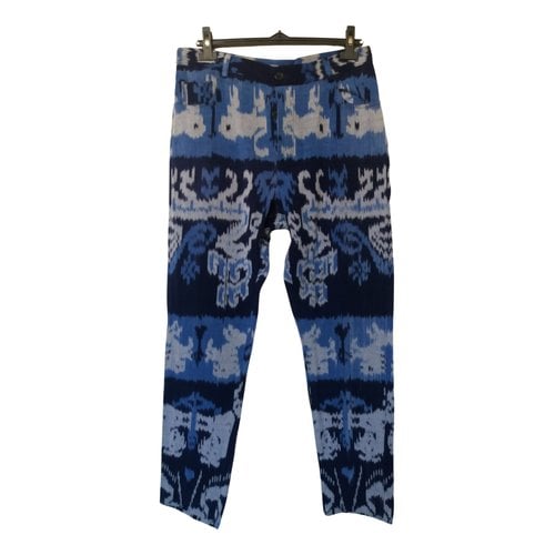 Pre-owned Italia Independent Trousers In Blue