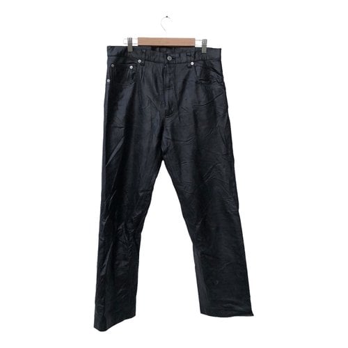 Pre-owned Armor-lux Linen Trousers In Black