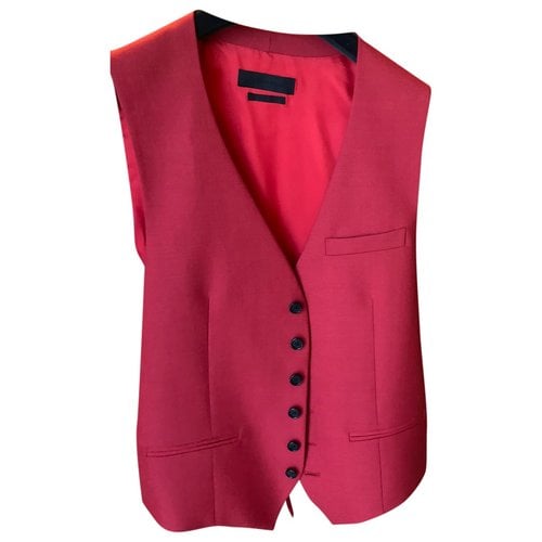 Pre-owned Alexander Mcqueen Silk Jacket In Red