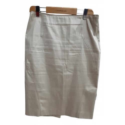 Pre-owned Mauro Grifoni Mid-length Skirt In White