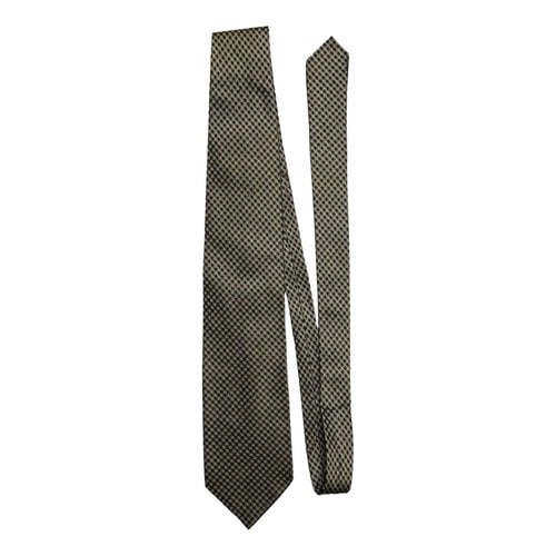Pre-owned Issey Miyake Silk Tie In Black