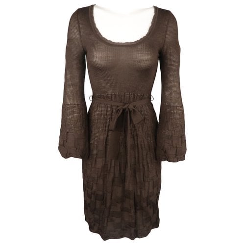 Pre-owned Missoni Wool Dress In Brown