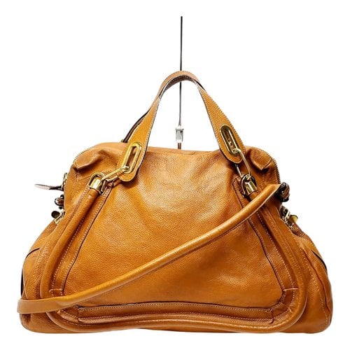 Pre-owned Chloé Paraty Leather Satchel In Camel