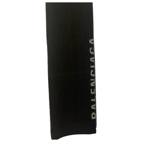 Pre-owned Balenciaga Cashmere Scarf & Pocket Square In Black