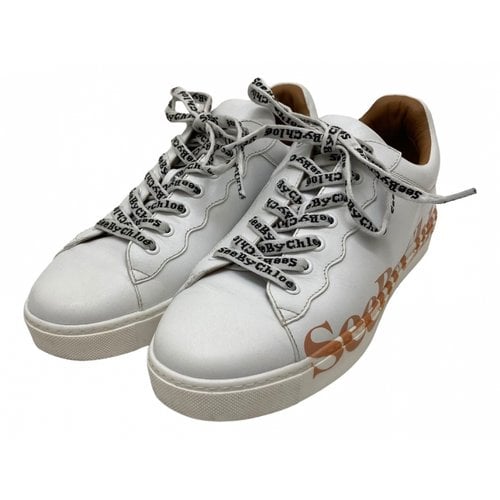 Pre-owned See By Chloé Cloth Trainers In White