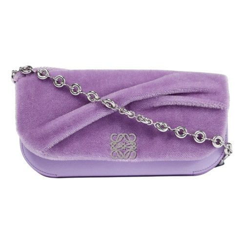 Pre-owned Loewe Goya Long Leather Handbag In Purple