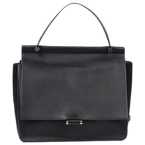 Pre-owned By Malene Birger Leather Handbag In Black