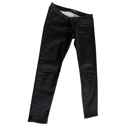 Pre-owned Guess Slim Pants In Black