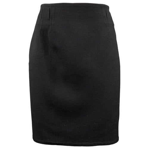 Pre-owned Ralph Lauren Wool Skirt In Black