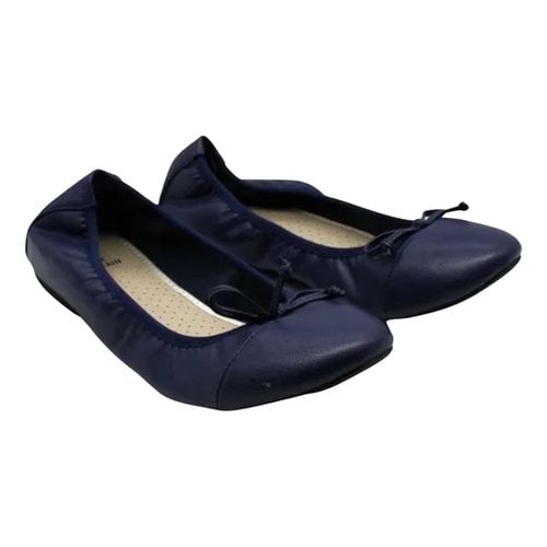 Pre-owned White Mountaineering Leather Ballet Flats In Blue