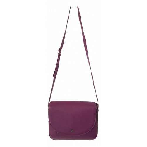 Pre-owned Aigner Leather Crossbody Bag In Purple