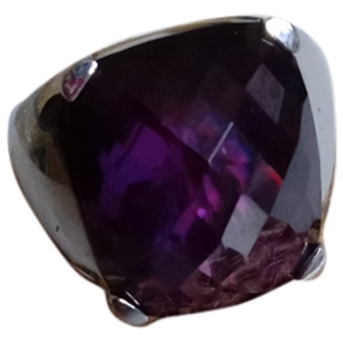 Pre-owned Ainea Silver Ring In Purple
