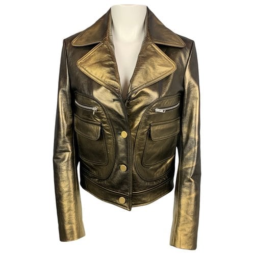 Pre-owned Maison Margiela Leather Jacket In Green