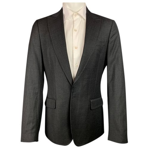 Pre-owned Dsquared2 Wool Jacket In Grey