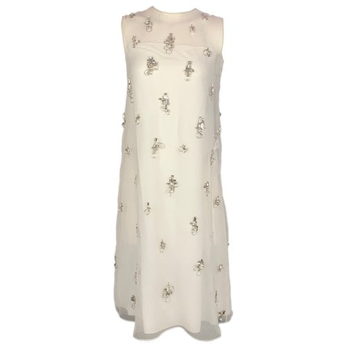Pre-owned Givenchy Silk Dress In Beige