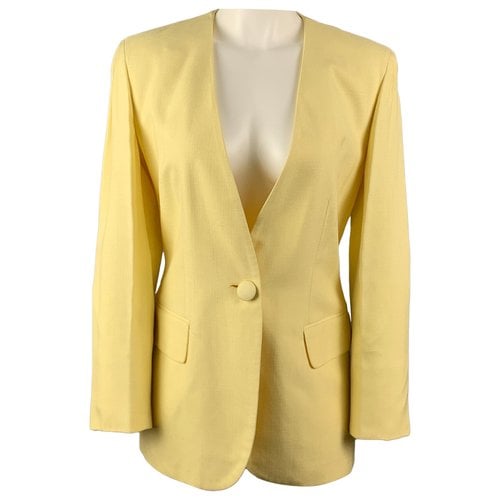 Pre-owned Moschino Jacket In Yellow