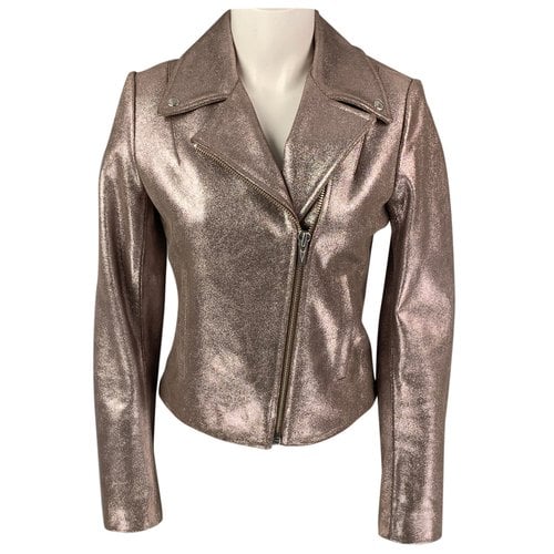 Pre-owned Veda Leather Jacket In Pink