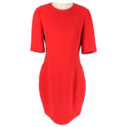 Pre-owned Dior Wool Dress In Red
