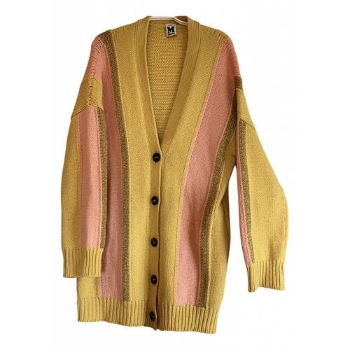 Pre-owned M Missoni Wool Cardigan In Yellow