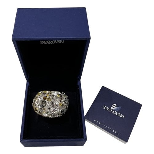 Pre-owned Swarovski Ring In Yellow