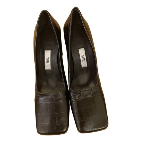 Pre-owned Miista Leather Heels In Black