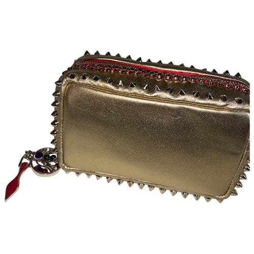 Pre-owned Christian Louboutin Leather Mini Bag In Gold
