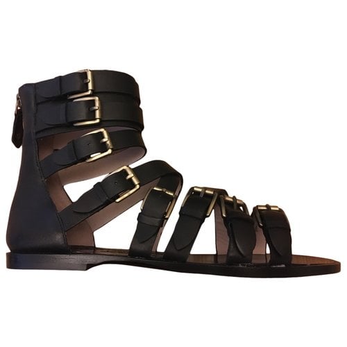 Pre-owned Vivienne Westwood Anglomania Leather Sandal In Black