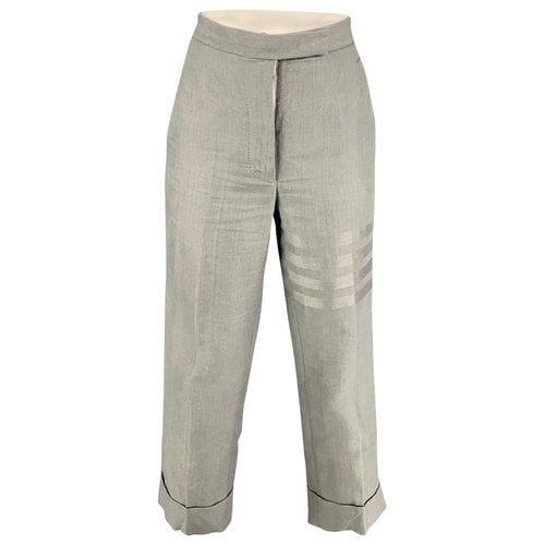 Pre-owned Thom Browne Trousers In Grey
