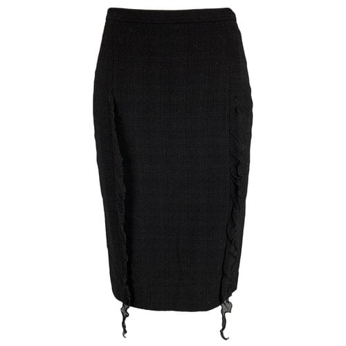 Pre-owned Moschino Silk Skirt In Black