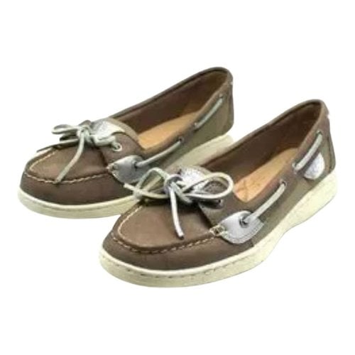 Pre-owned Sperry Cloth Flats In Grey