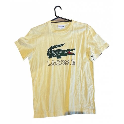 Pre-owned Lacoste T-shirt In Yellow