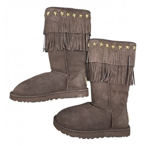 Pre-owned Ugg & Jimmy Choo Ankle Boots In Brown