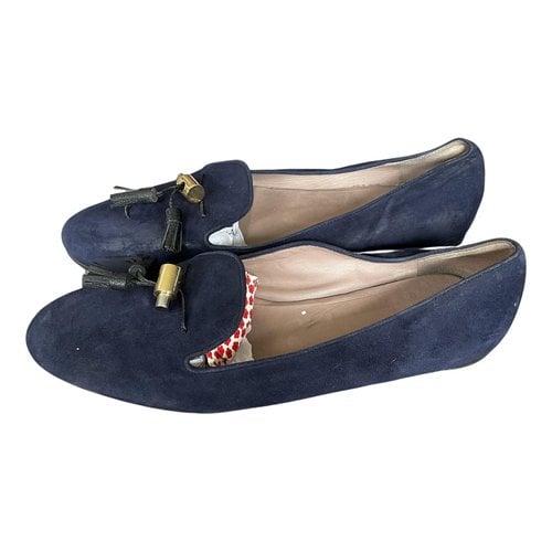 Pre-owned Chloé Flats In Blue