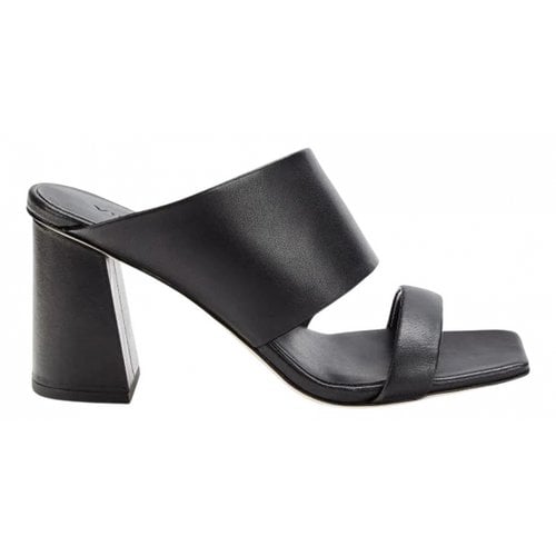 Pre-owned Vince Leather Sandal In Black