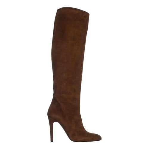 Pre-owned Alexa Wagner Boots In Brown