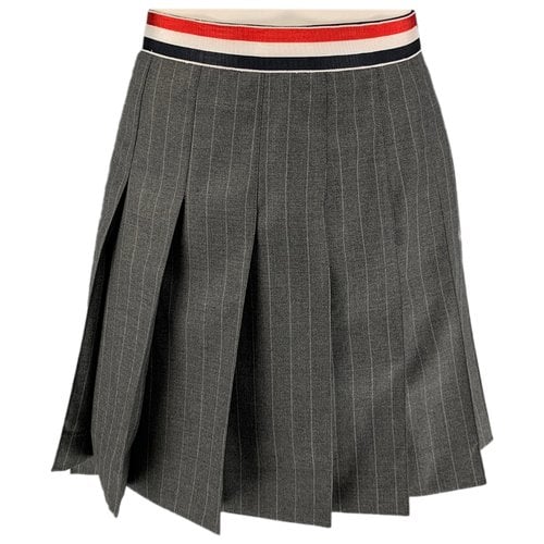 Pre-owned Thom Browne Wool Skirt In Grey