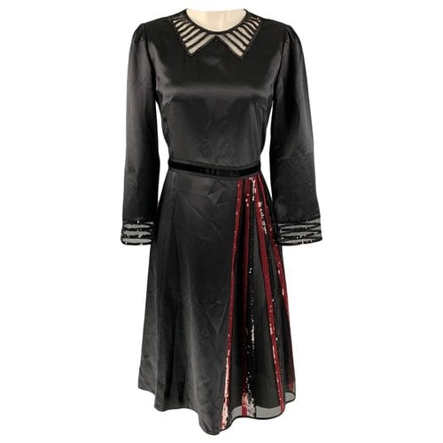 Pre-owned Marc Jacobs Silk Dress In Black
