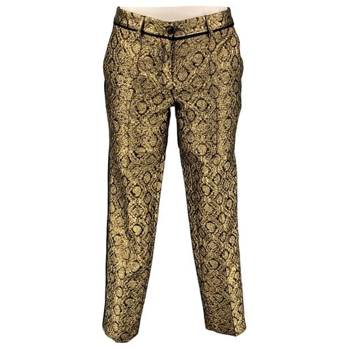 Pre-owned Faith Connexion Trousers In Gold