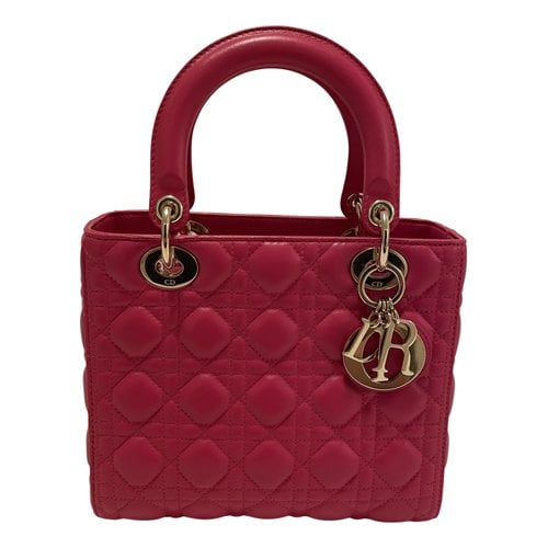 Pre-owned Dior Pony-style Calfskin Bag In Pink