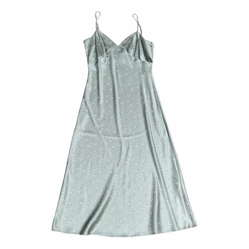 Pre-owned 12 Storeez Silk Mid-length Dress In Blue